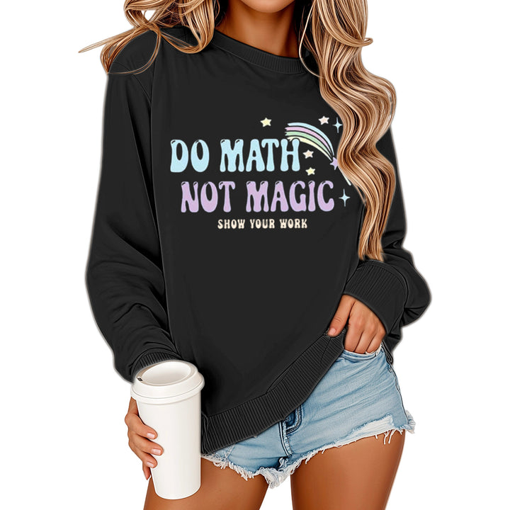 Sweatshirt femme avec impression mathématique motivante et coupe décontractée Chic & Stil