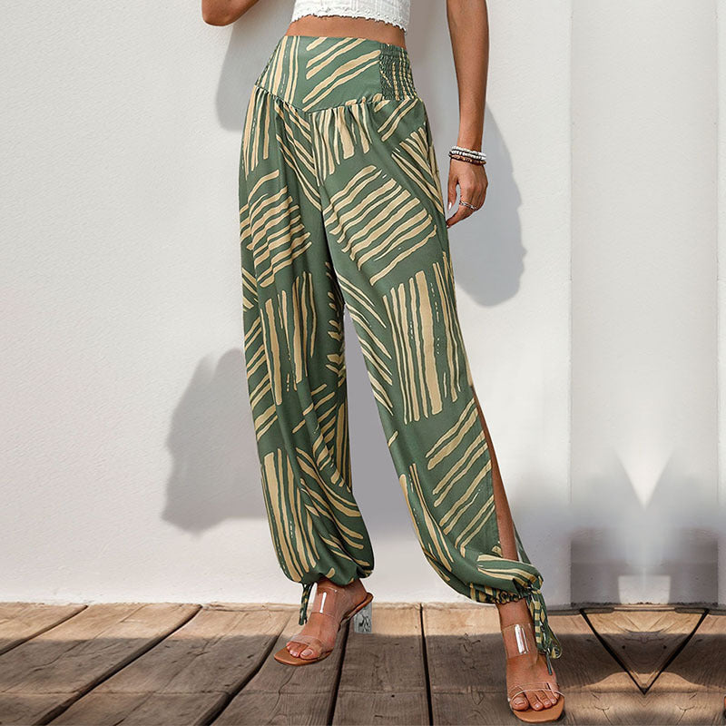 Women Boho Wide Leg Pants Lune London