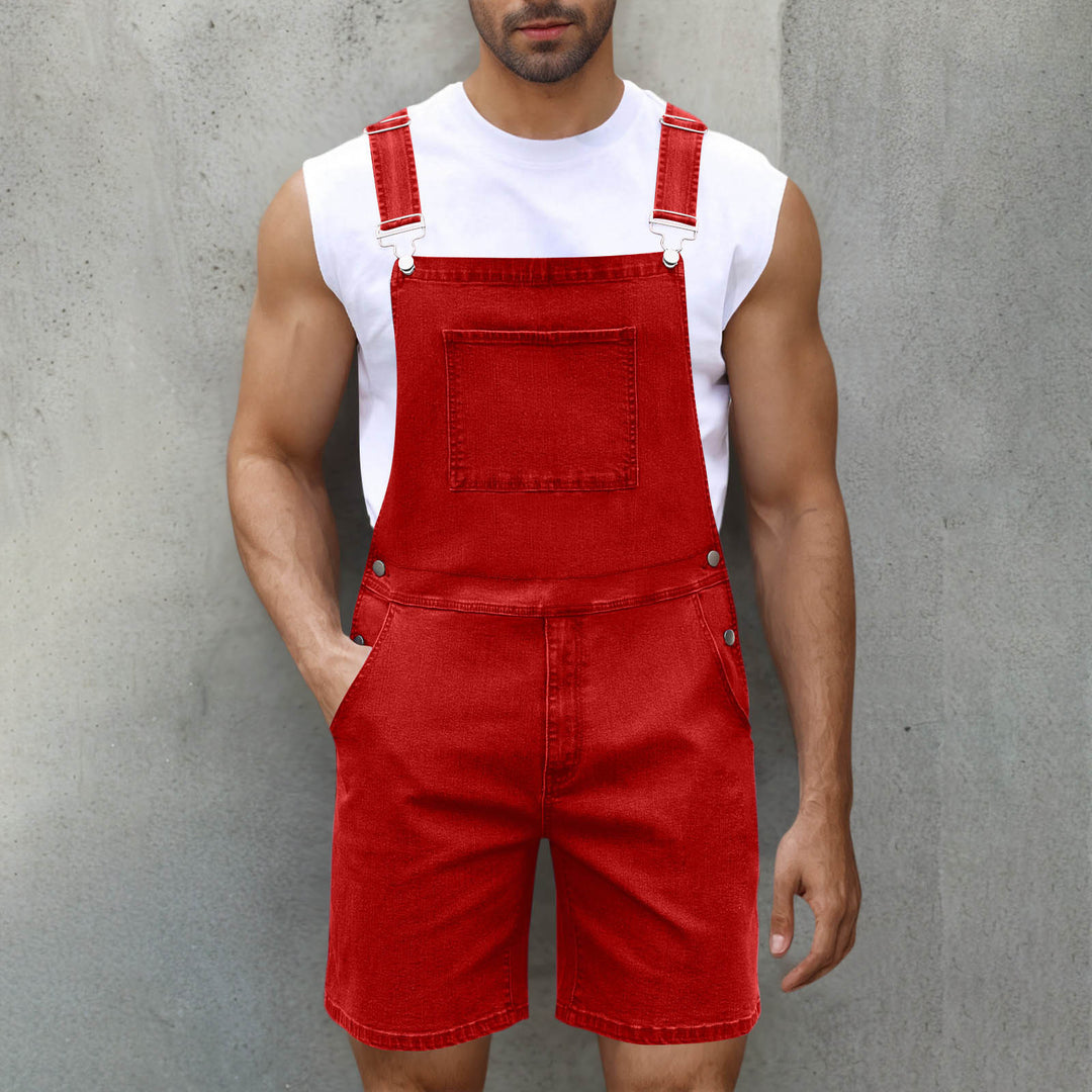 Men's denim overalls with modern pockets and adjustable straps Lune London