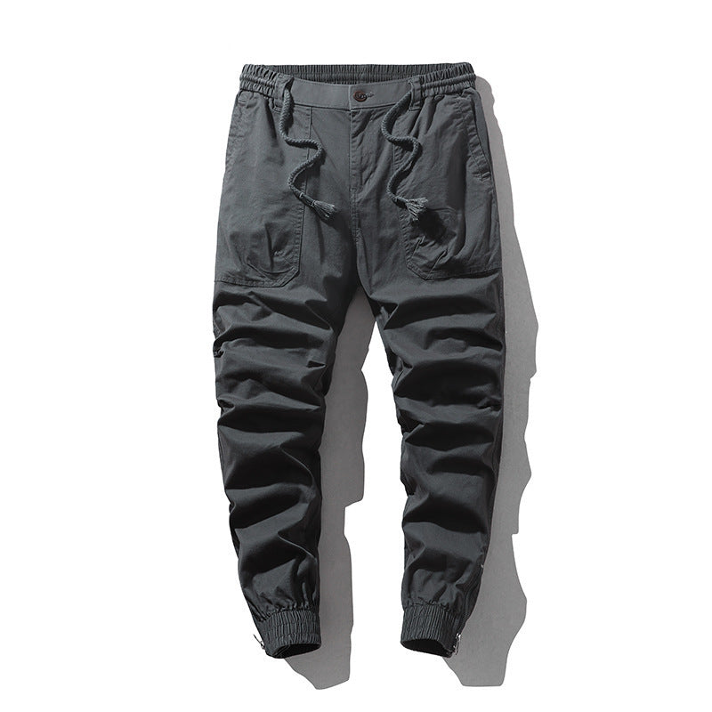 Men's cargo pants with elastic waistband and practical side pockets Lune London