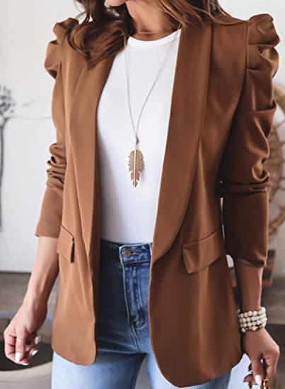 Elegant blazer jacket for women with puff sleeves and stylish pockets Lune London
