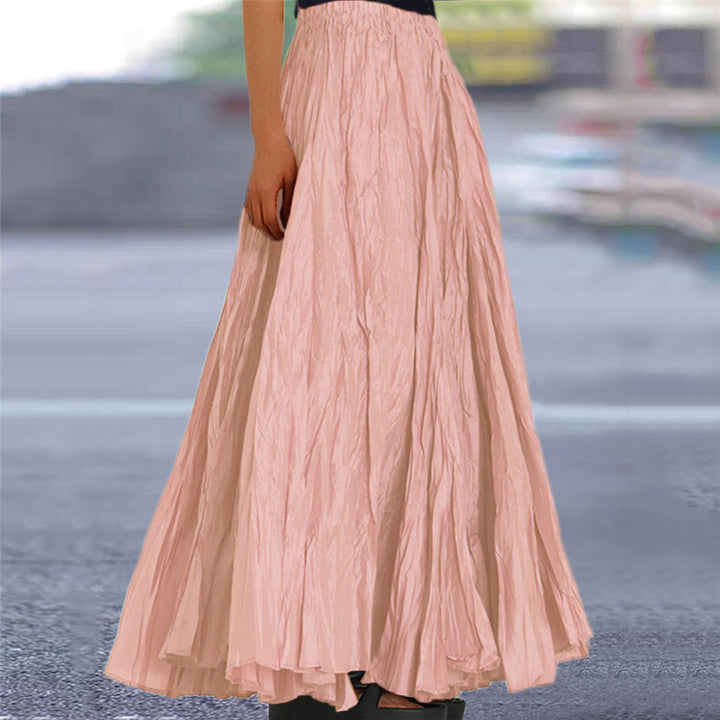 Long and flowing skirt for women with elastic waistband and modern texture Lune London
