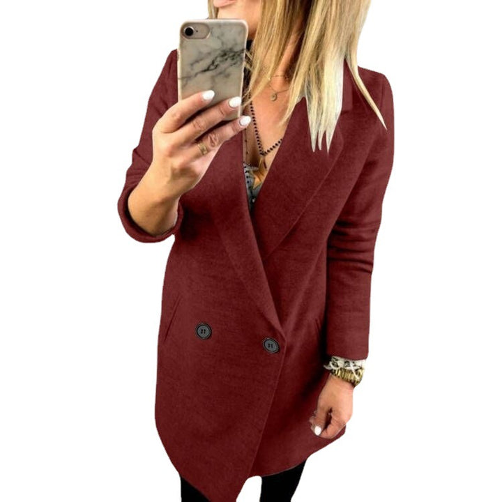 Coat for women, at the waist, oversized with an elegant lapel and practical pockets Lune London