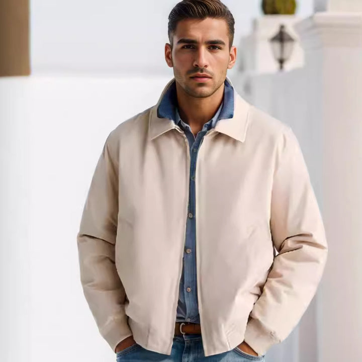 Men's transitional jacket with a sporty cut, featuring a zipper and practical pockets Lune London