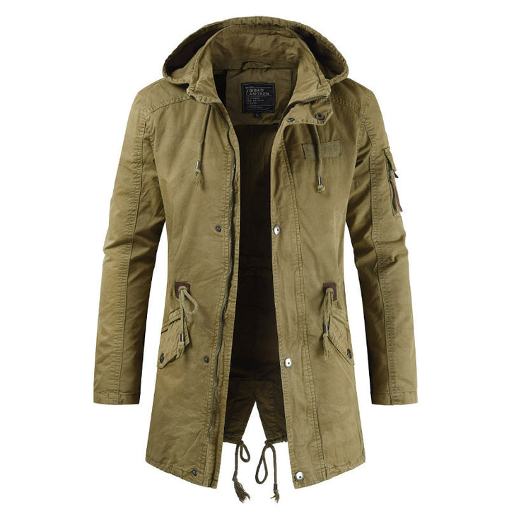 Casual and functional park jacket for men with hood and practical pockets Lune London