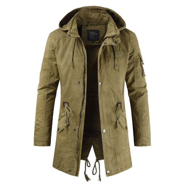 Men's Casual and Functional Parka Jacket with Hood and Practical Pockets Chic Und Stil