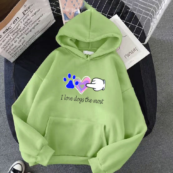 Women Hoodie with Loving Dog Design Chic & Stil