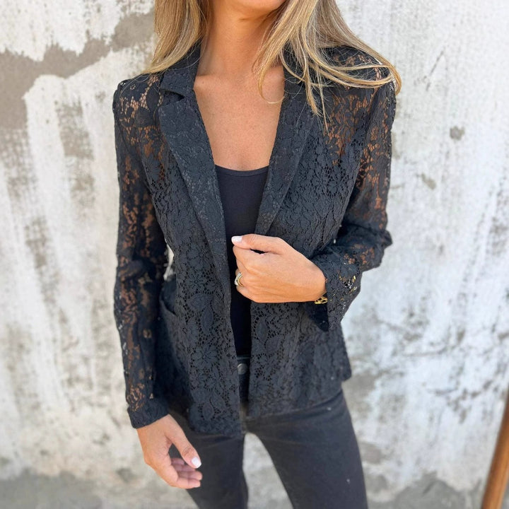 Transparent lace jacket for women with a modern cut and an elegant detail Lune London