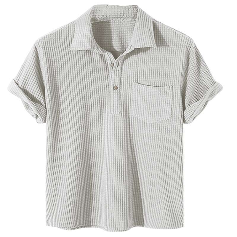 Men's Short Sleeve Textured Polo Lune London