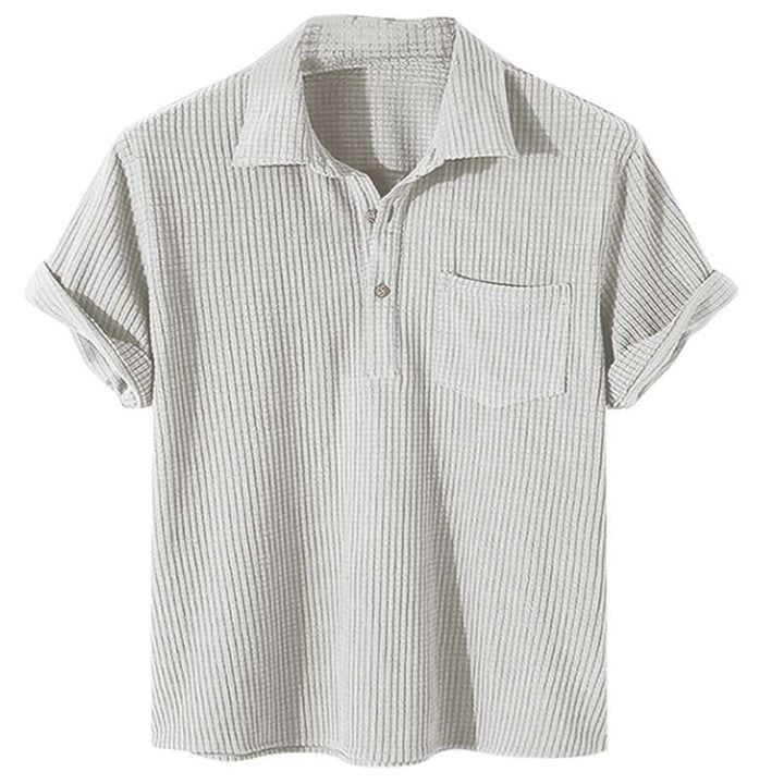 Men's Short Sleeve Textured Polo Lune London