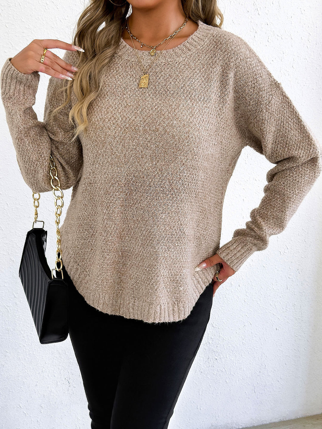 Casual knit sweater for women with high-quality structured pattern Lune London