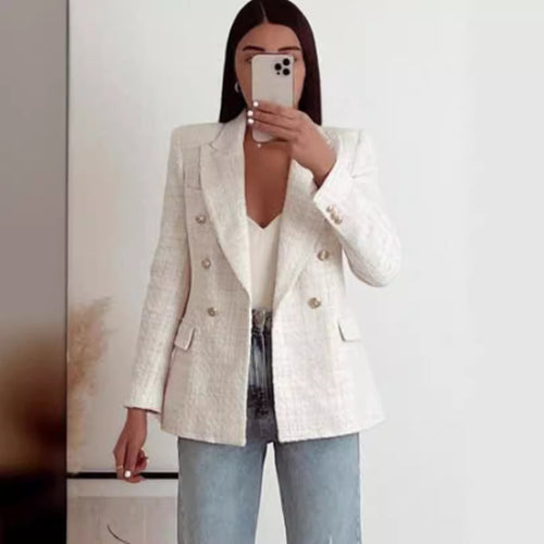 Dames Élégant Blazer avec motif fin Lune London