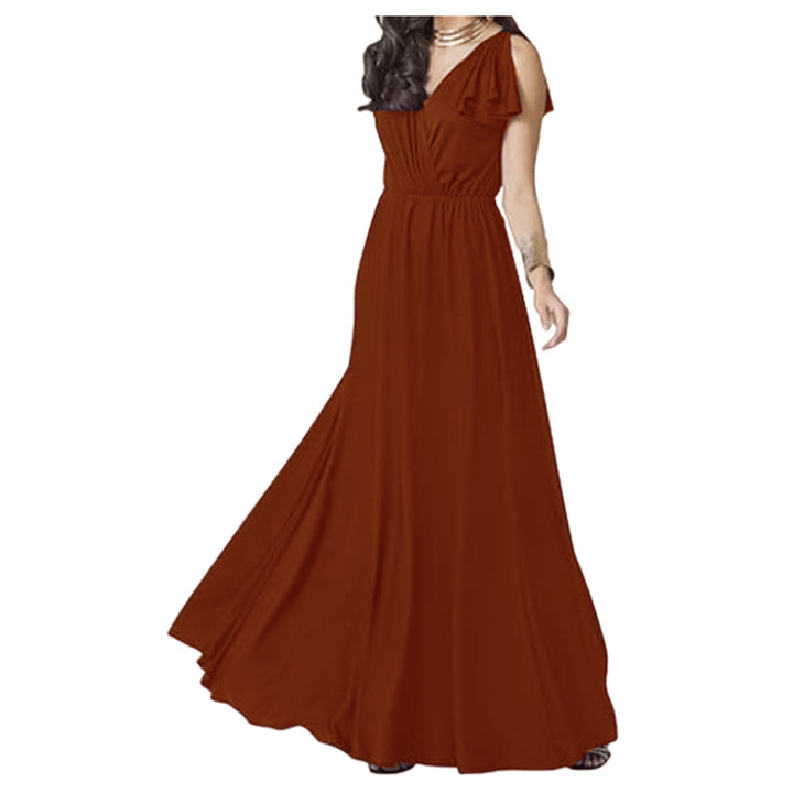 Maxi dress for women with pretty ruffles and an elastic waist Lune London
