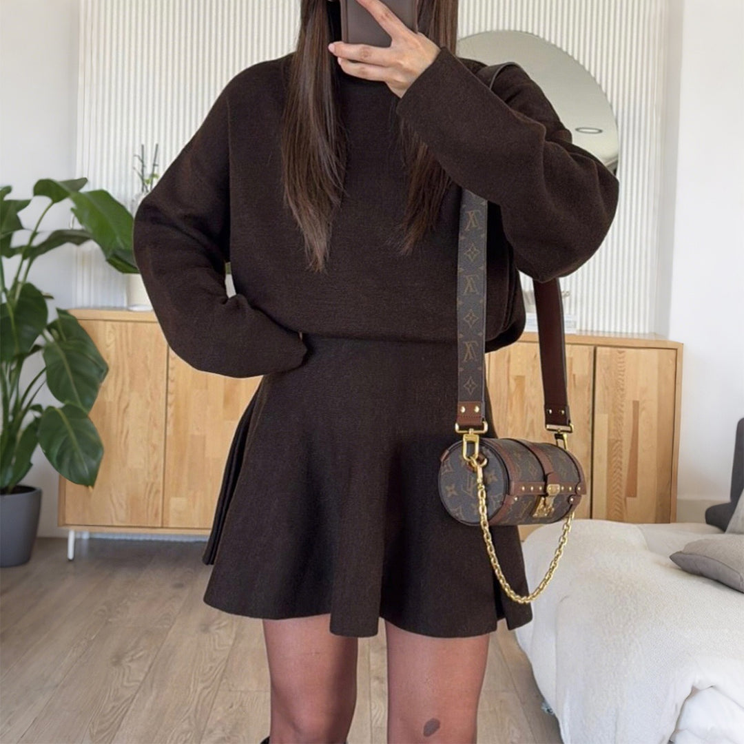 Robe en tricot stylée pour femme avec capuche Chic & Stil