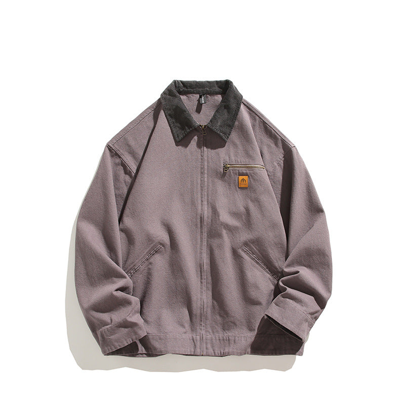 Robust casual jacket for men with high collar and practical pockets Lune London