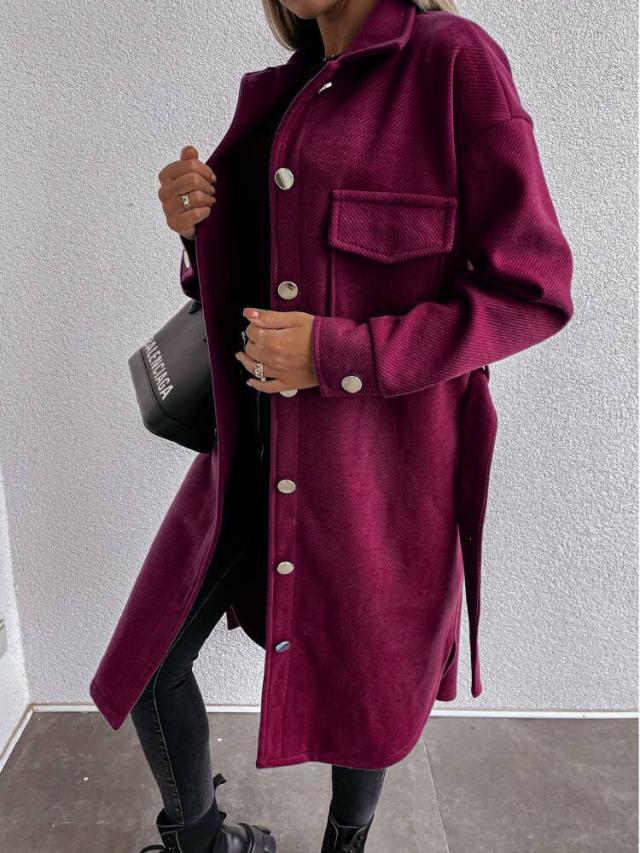 Veste surchemise stylée pour dames avec poches pratiques et fermeture à bouton pression Chic & Stil