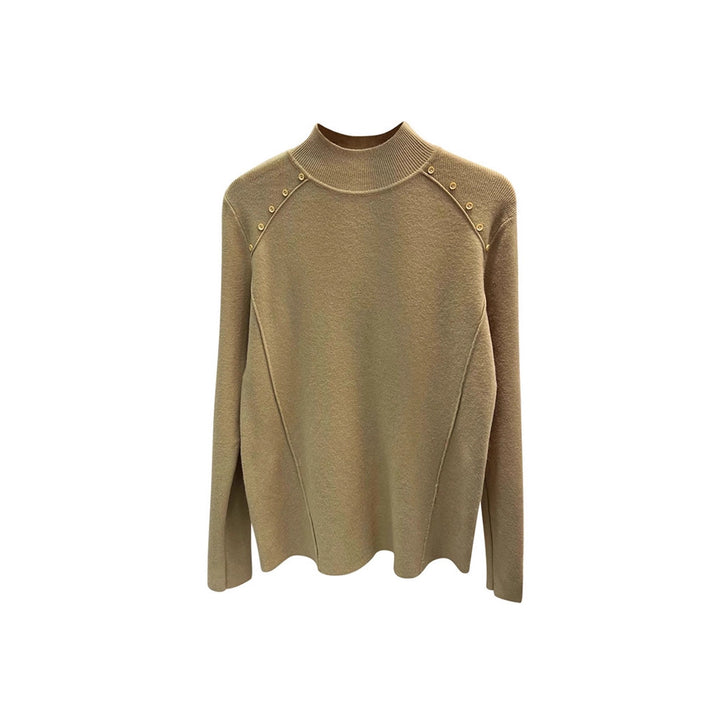 Elegant sweater for women with button details and high collar Lune London