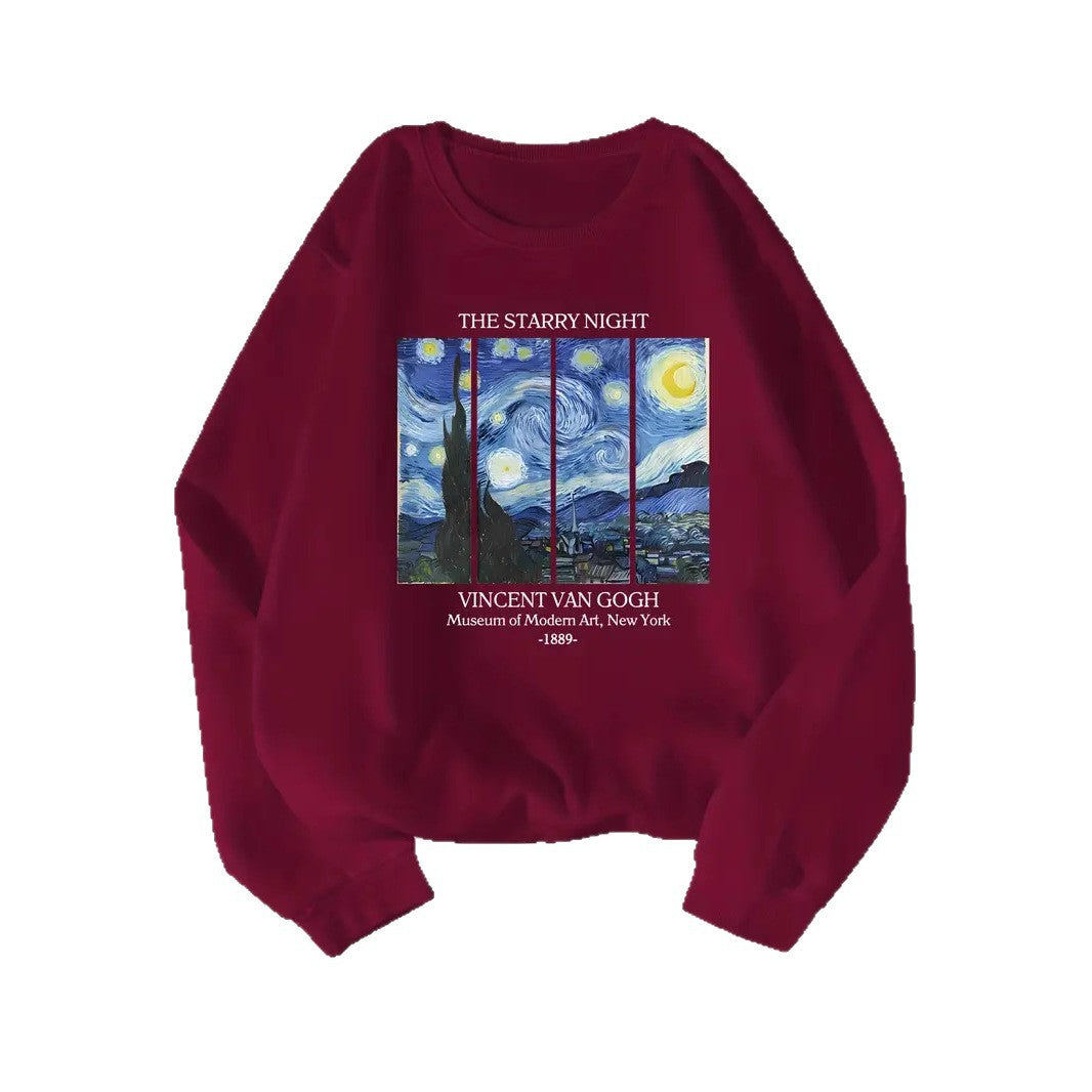 Sweat-shirt pour femmes avec motif artistique classique de Van Gogh Chic & Stil