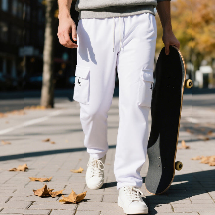 Comfortable cargo jogger pants for men with practical side pockets Lune London