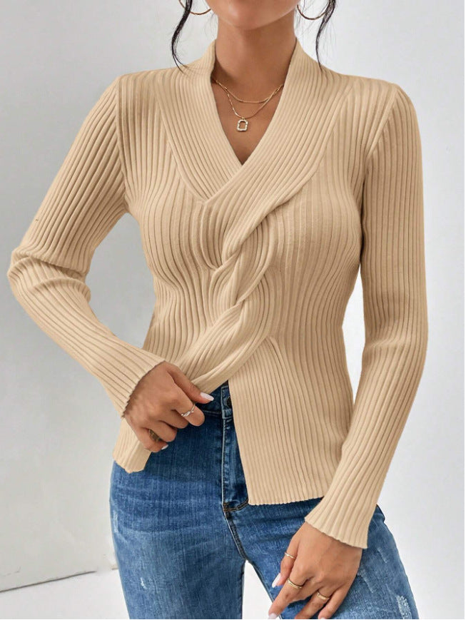 Elegant and fitted women's cardigan with V-neck Lune London