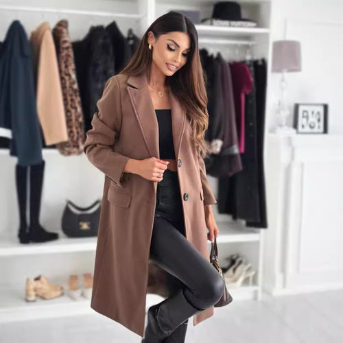 Ladies Elegant Coat for Women with Modern Design Stripes Lune London