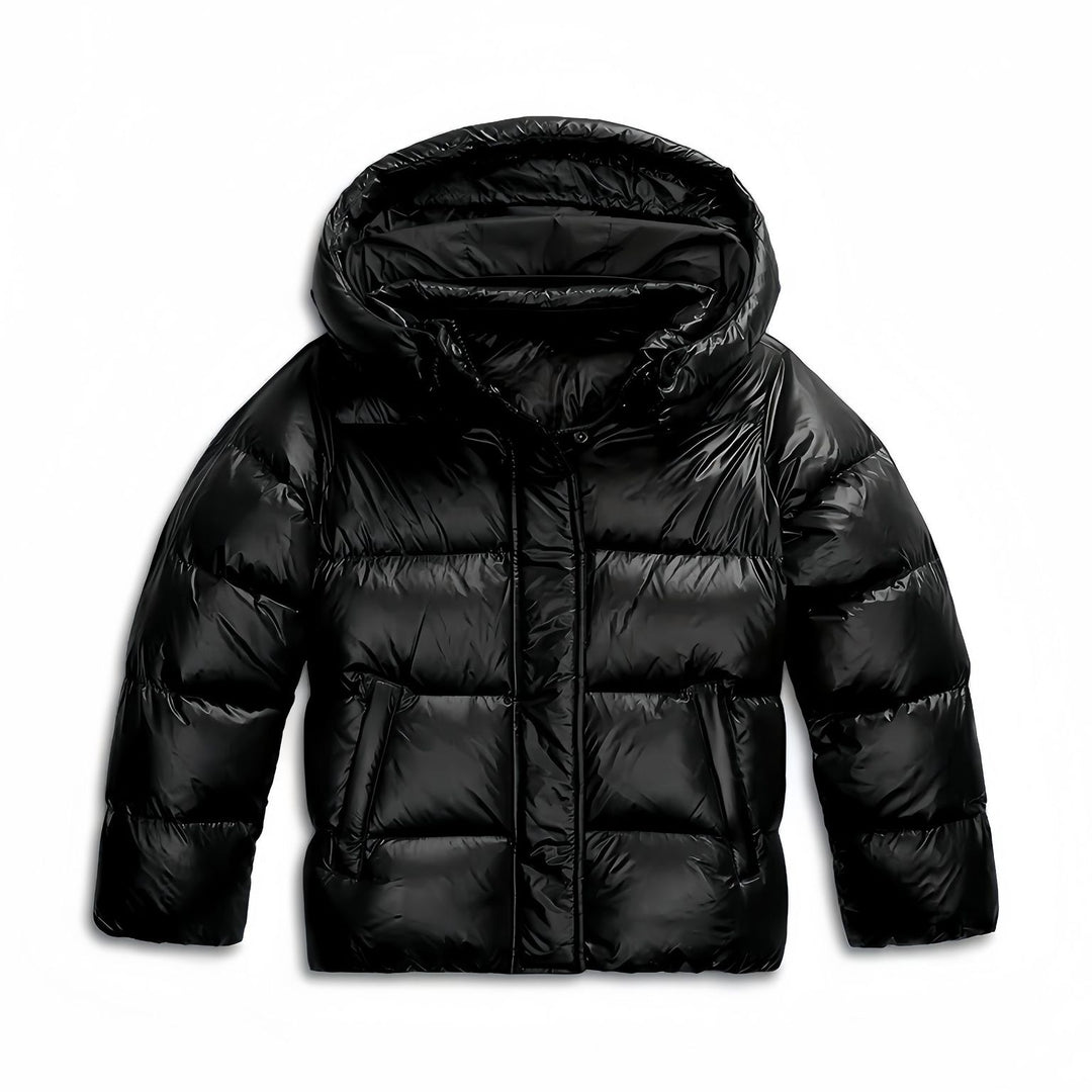 Women's ultra-light down jacket with hood and pockets Lune London