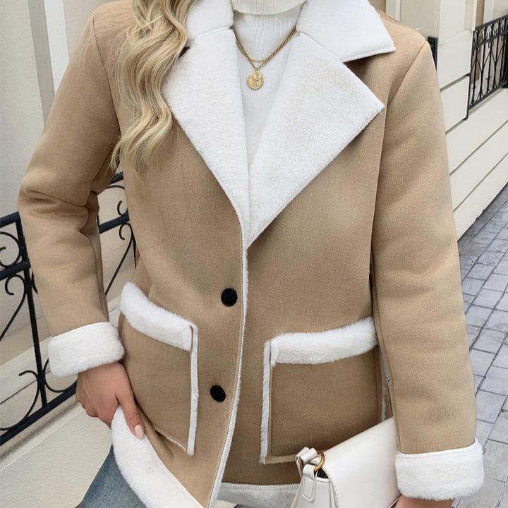 Fashion jacket for women with soft faux fur lining and elegant pockets Lune London