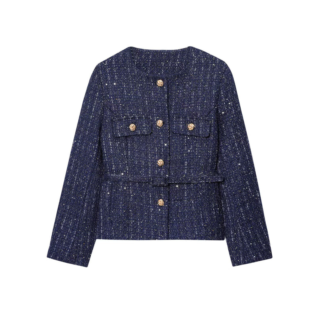 Elegant tweed jacket for women with button details and tailored fit Lune London