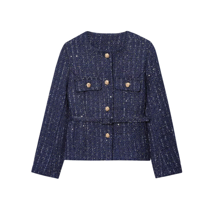 Elegant tweed jacket for women with button details and tailored fit Lune London