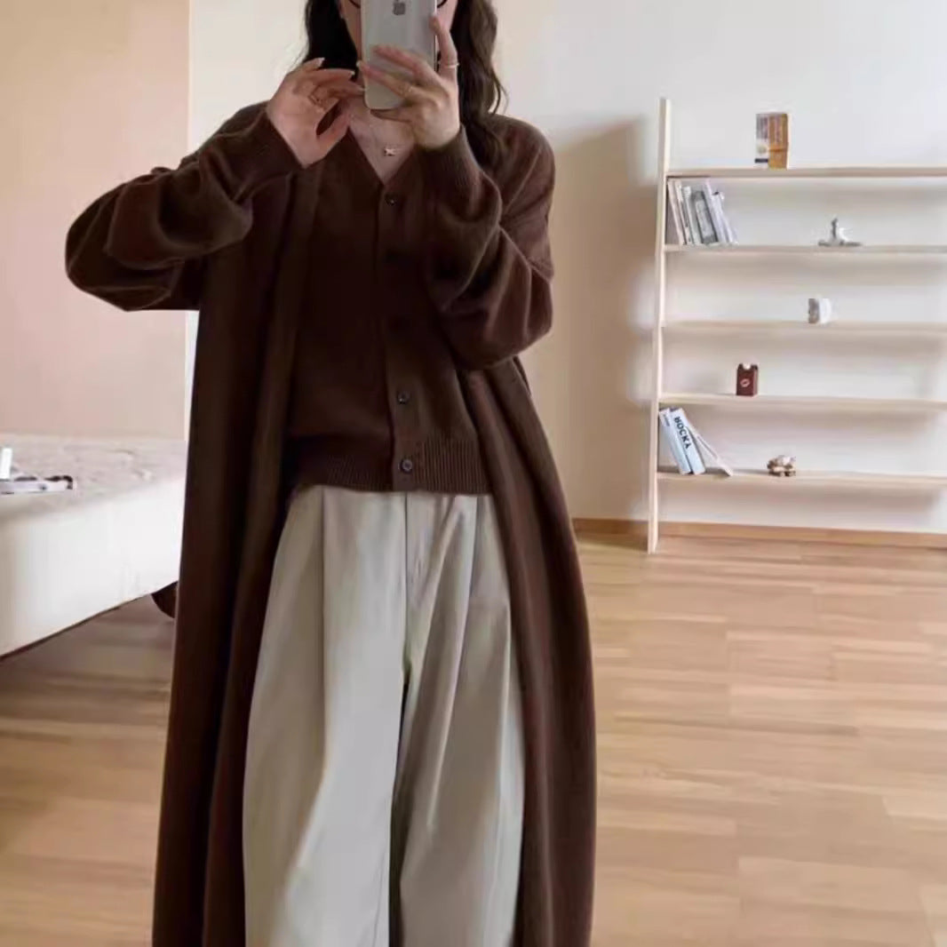 Women Long Sleeve Cardigan with Chic and Stylish Decorative Button Design