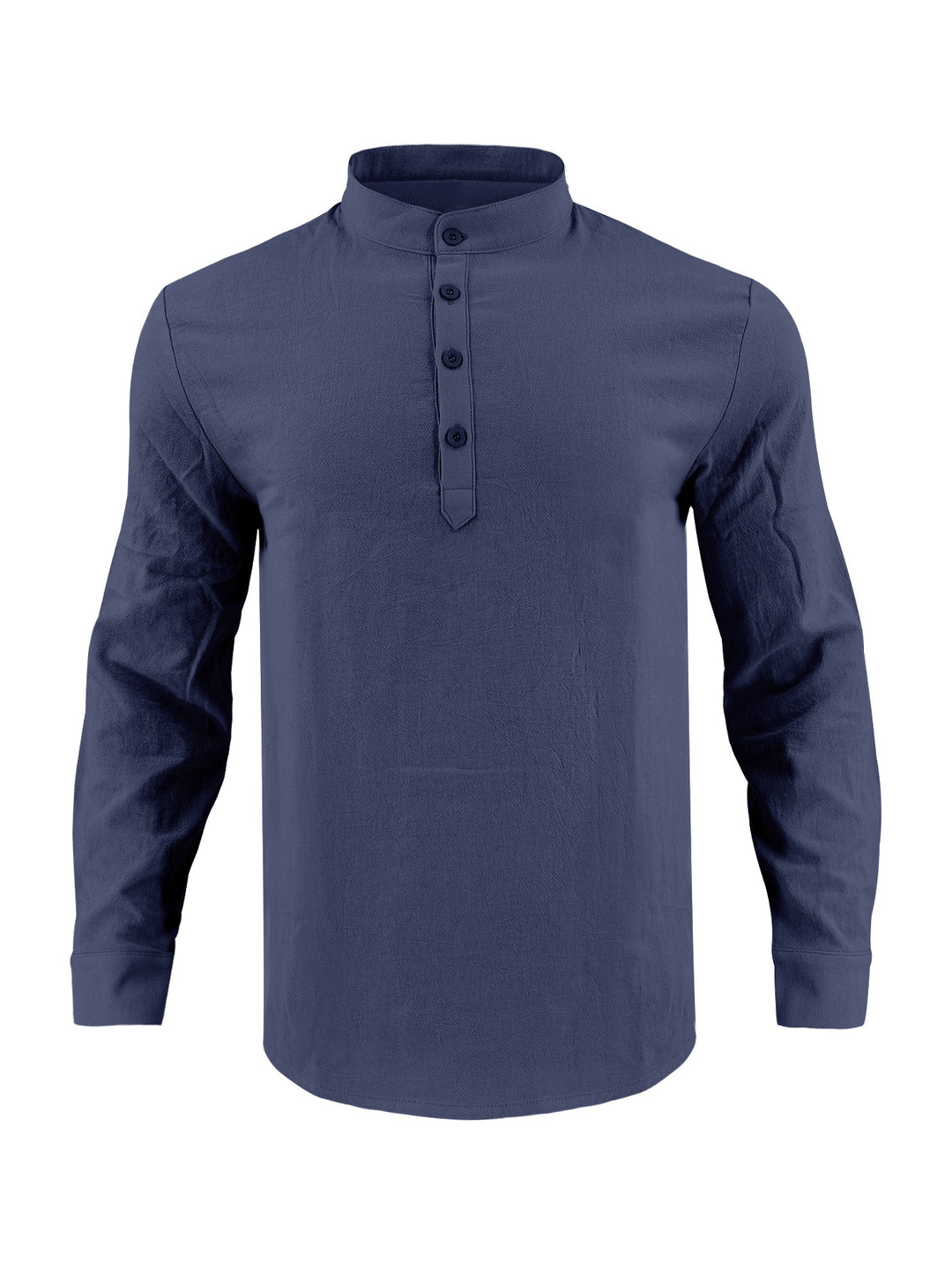 Elegant long-sleeved shirt for men with fashionable high collar and textured surface Lune London