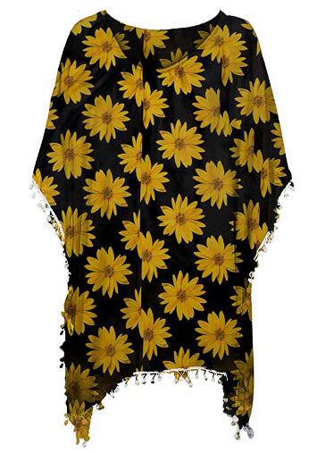 Tunique de plage pour femmes avec design floral et style poncho Chic & Stil