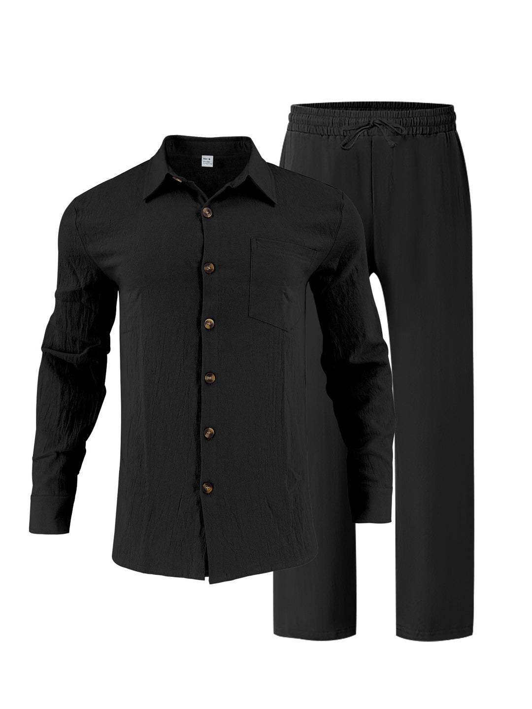 Men's elegant shirt and casual trousers set chic and style