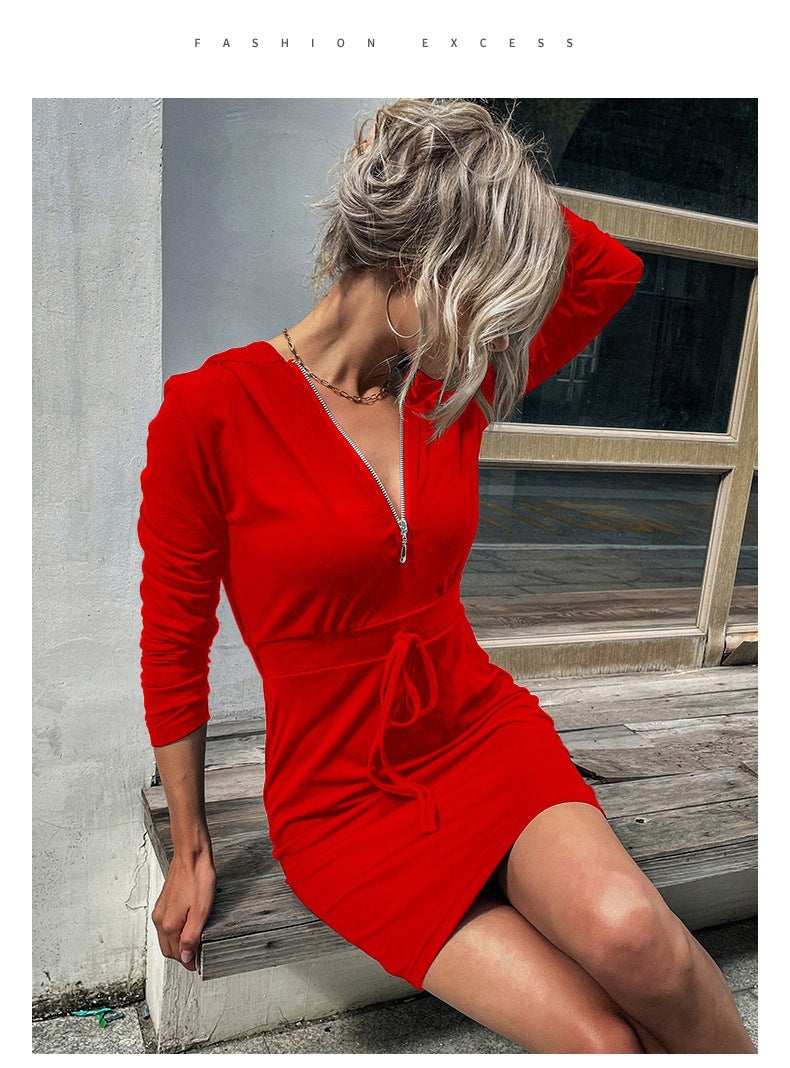 Robe sportive pour femmes avec zip et ceinture ajustable Chic & Stil