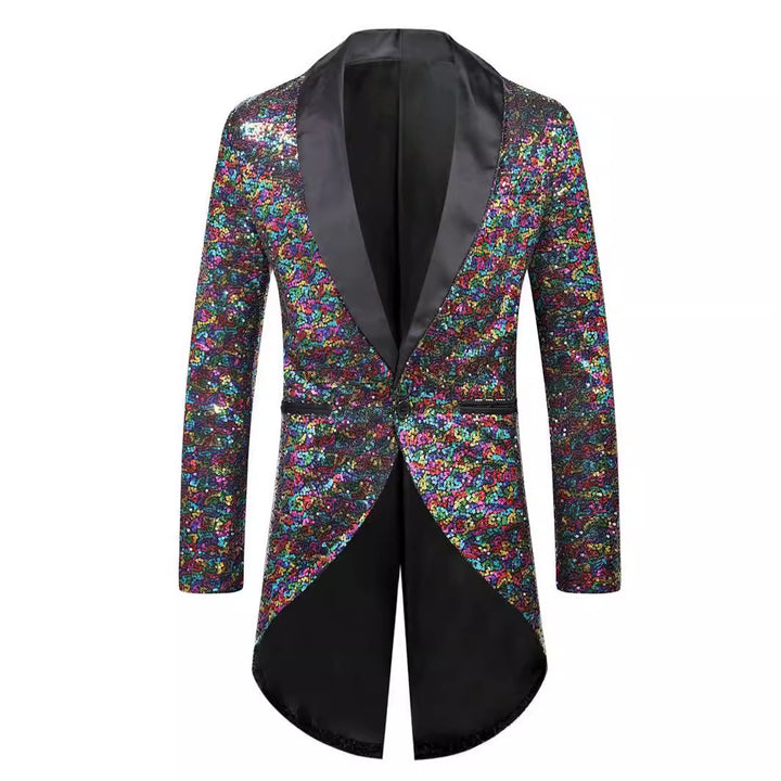 Shiny suit jacket for men with elegant shawl collar Lune London