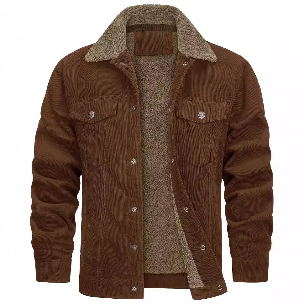 Corduroy jacket for men with fleece lining Lune London