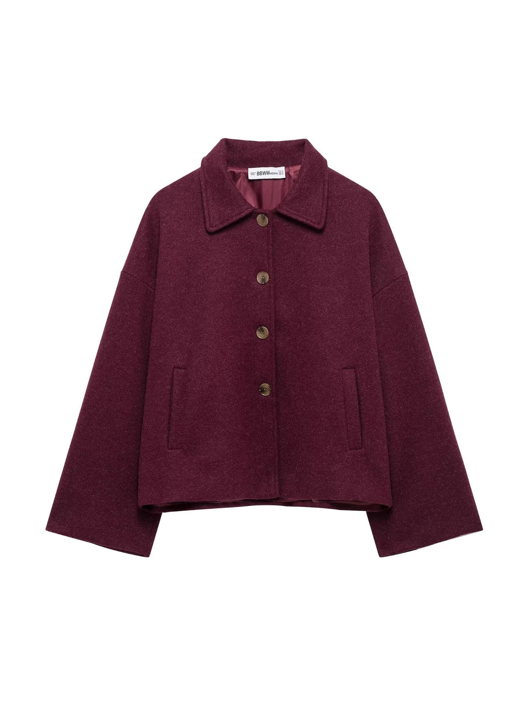 Chic jacket for ladies in soft fabric with button closure and pockets Lune London