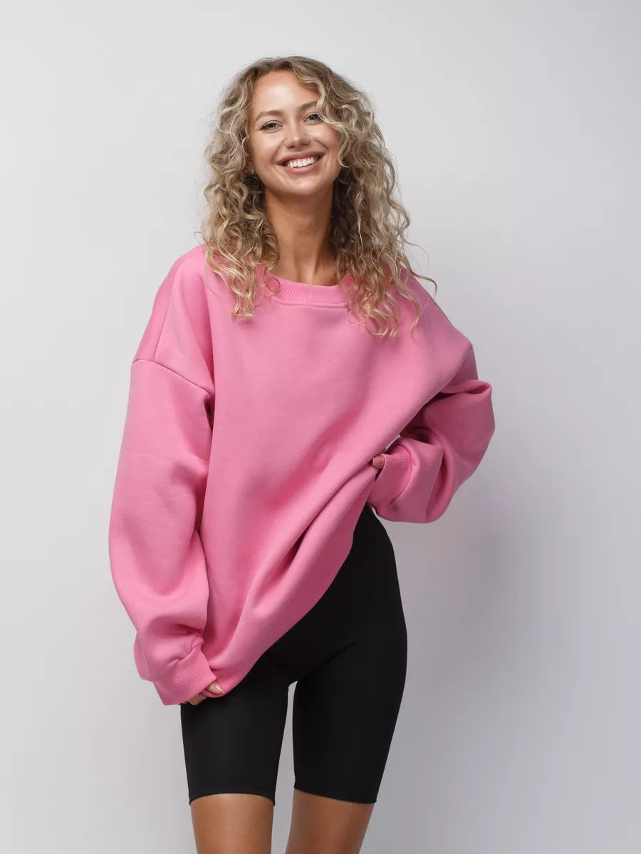 Women's casual sweatshirt with wide shoulders and soft lining Lune London