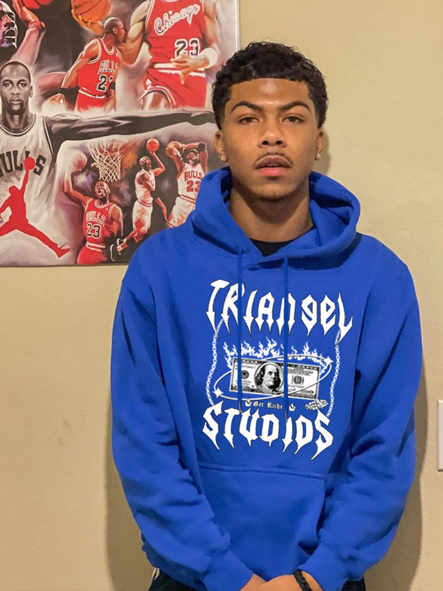 Hooded sweatshirt for men with creative graphic print Lune London
