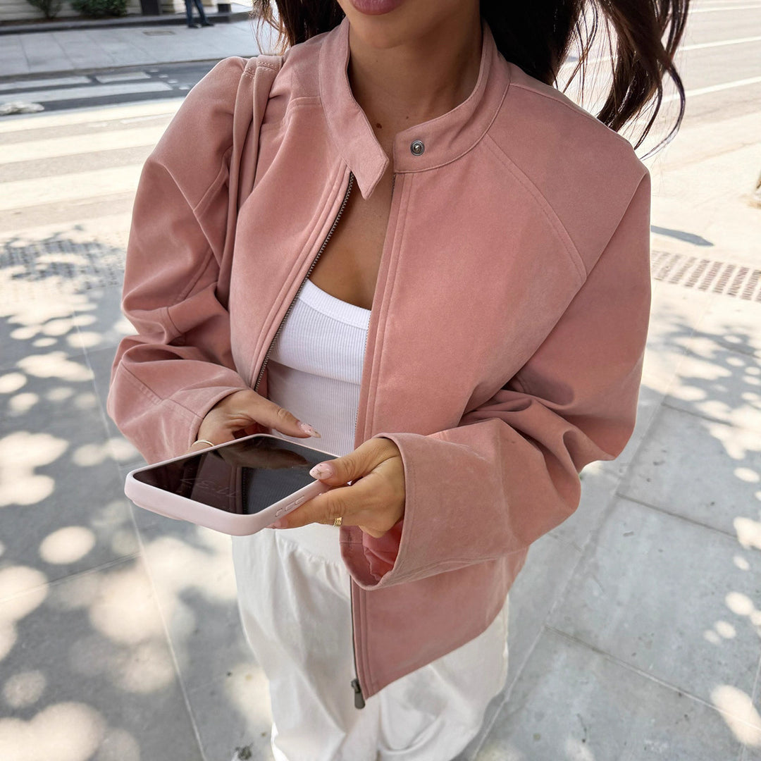 Lune London oversized casual women's jacket with high collar