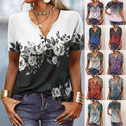 Women Printed Art Short Sleeve Top Lune London
