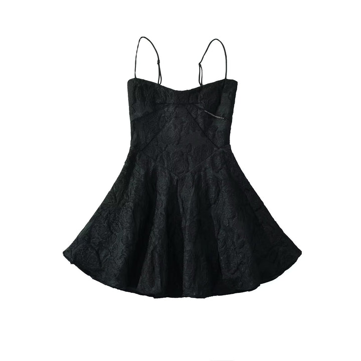Ladies' dress with floral lace pattern and adjustable straps Lune London