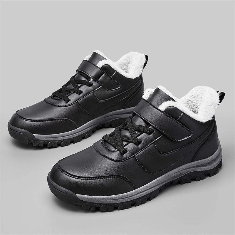 Women's winter booties, lined with warm, with non-slip sole and adjustable Velcro closure Lune London