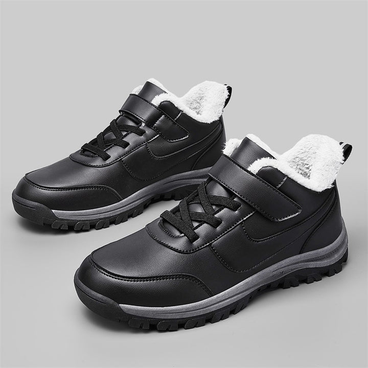 Women's winter booties, lined with warm, with non-slip sole and adjustable Velcro closure Lune London