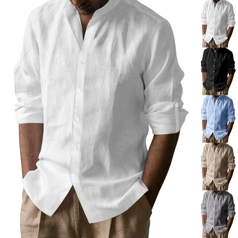Casual long sleeve shirt for men in modern style with chic button design