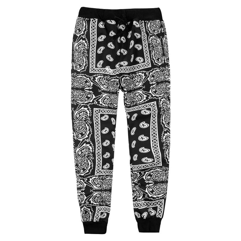 Casual jogger pants for men with unique bandana pattern Lune London