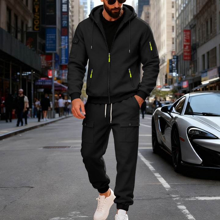 Lune London men's sporty hoodie and cargo pants set