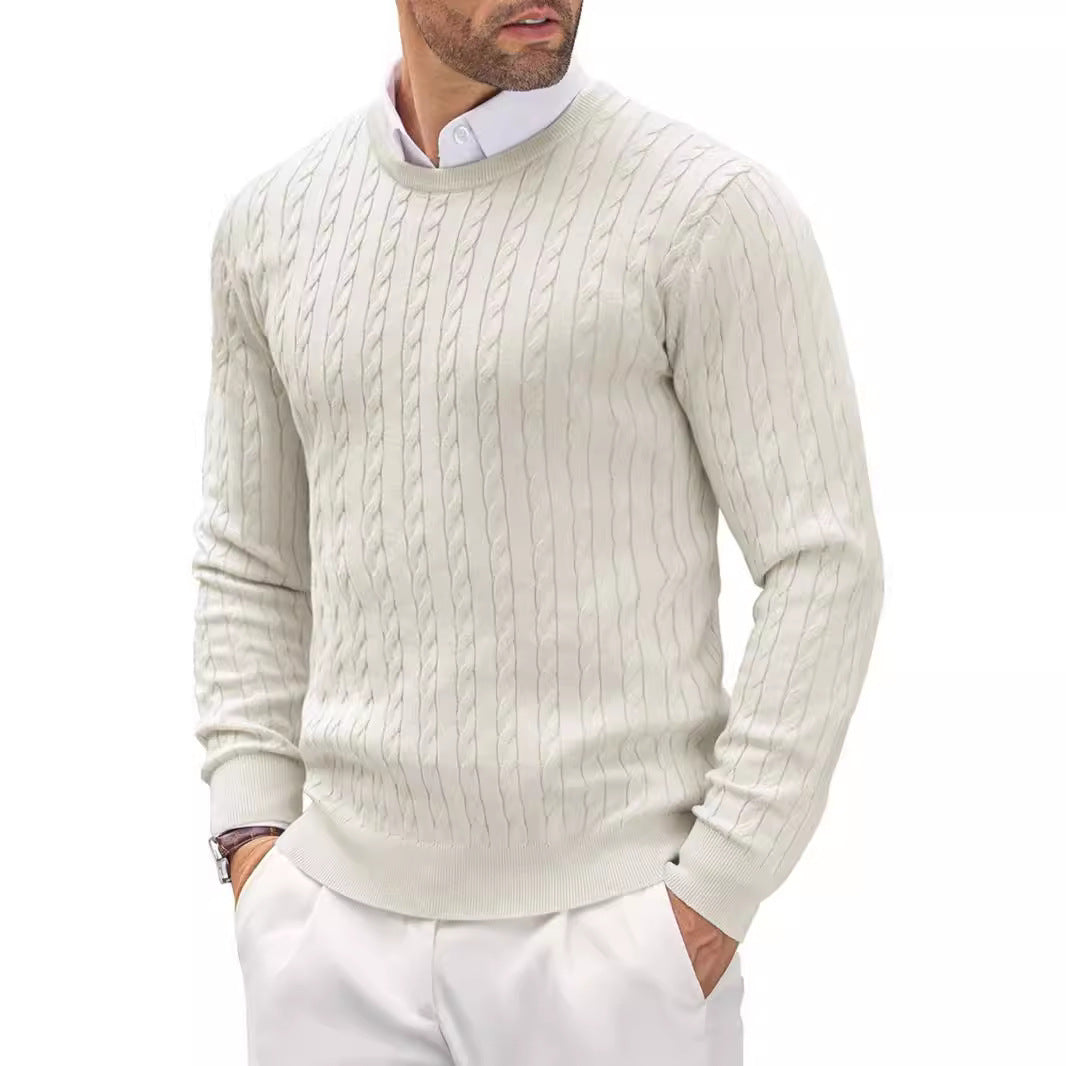 Men's knit sweater with textured cable pattern Lune London