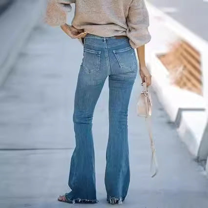Ladies timeless jeans in modern cut with cropped leg Lune London