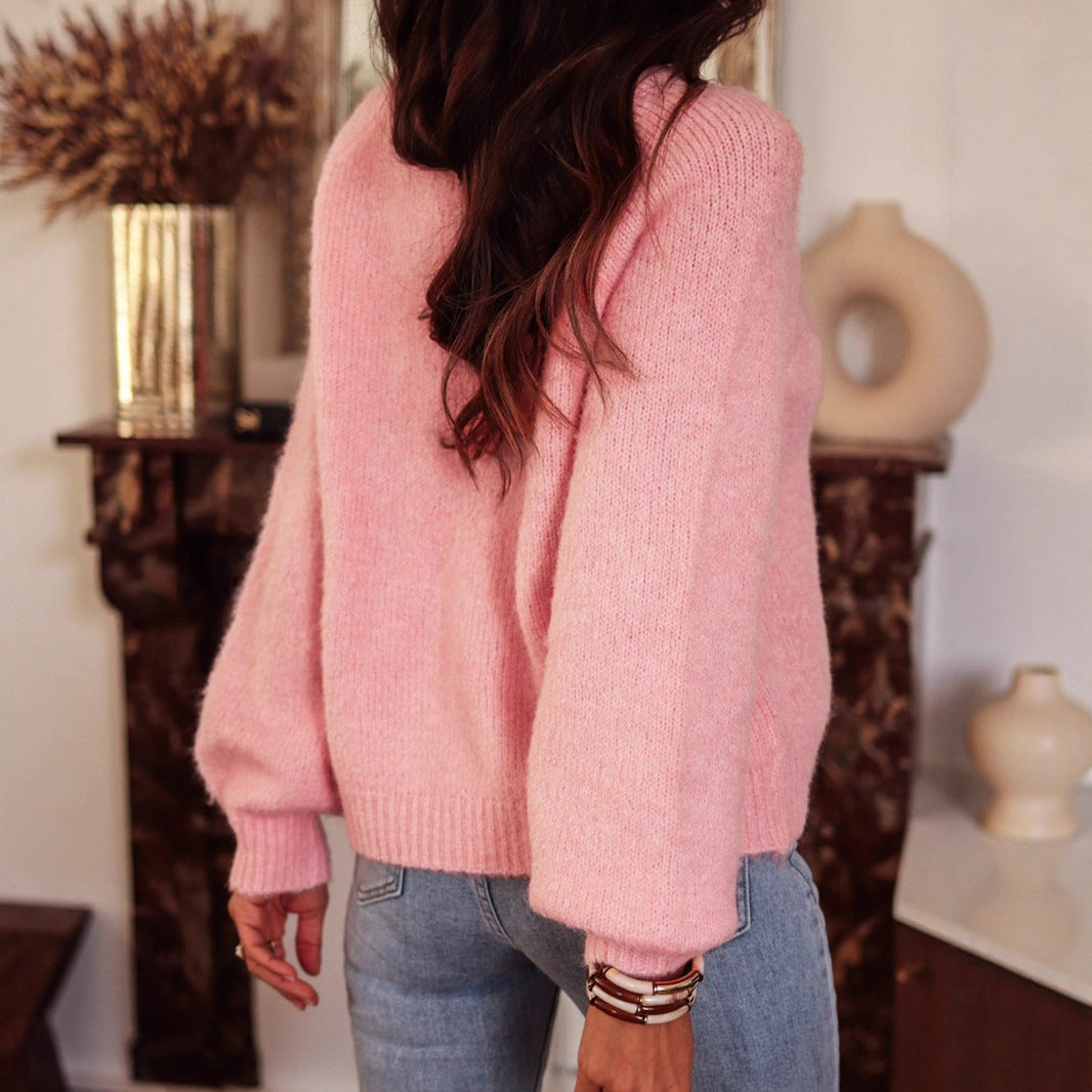 Ladies elegant loose sweater with rhinestone details Lune London